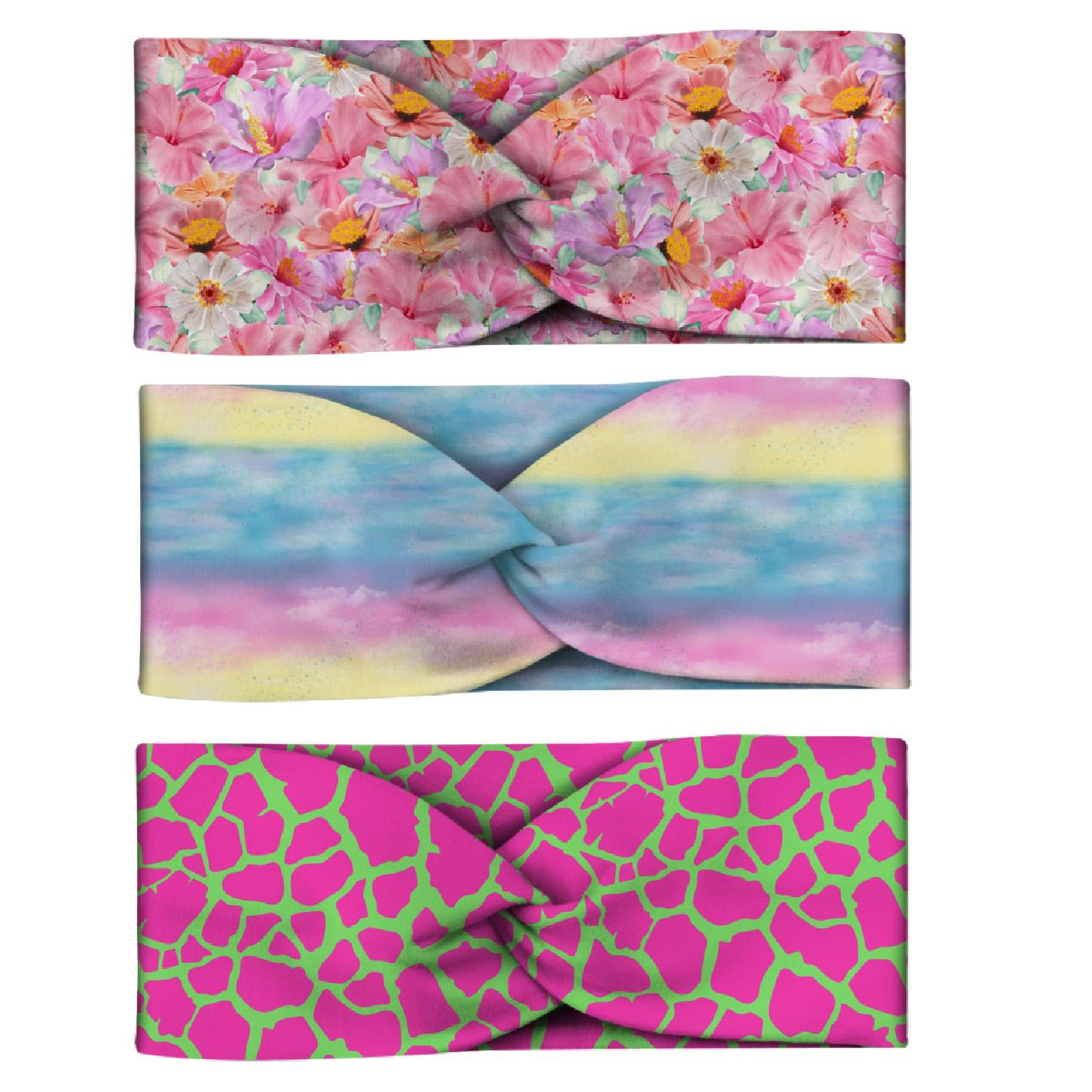 HEADBAND AND HAIR ELASTIC 3KPL - PATTERN 4 - sewing set