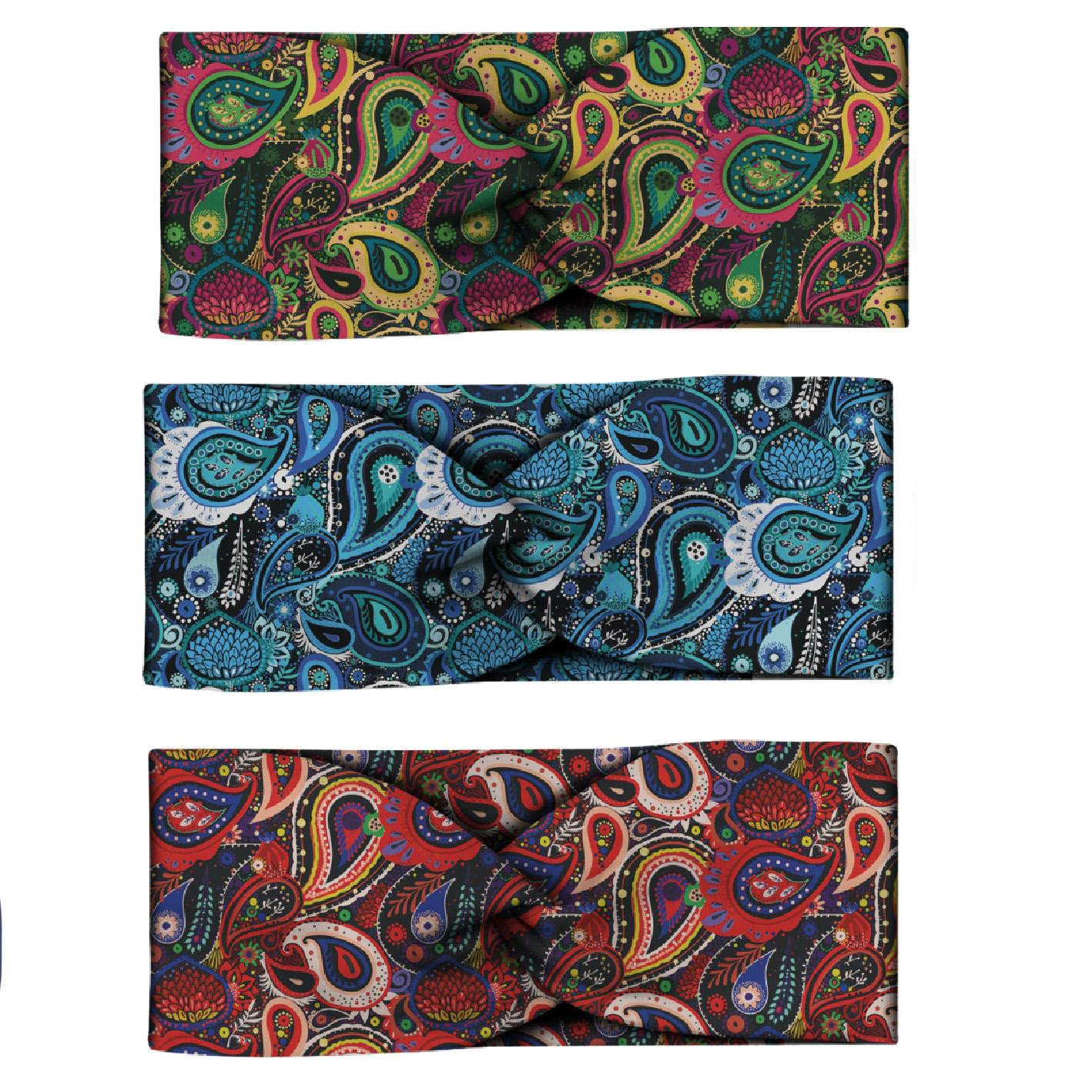 HEADBAND AND HAIR ELASTIC 3KPL - PATTERN 9 - sewing set