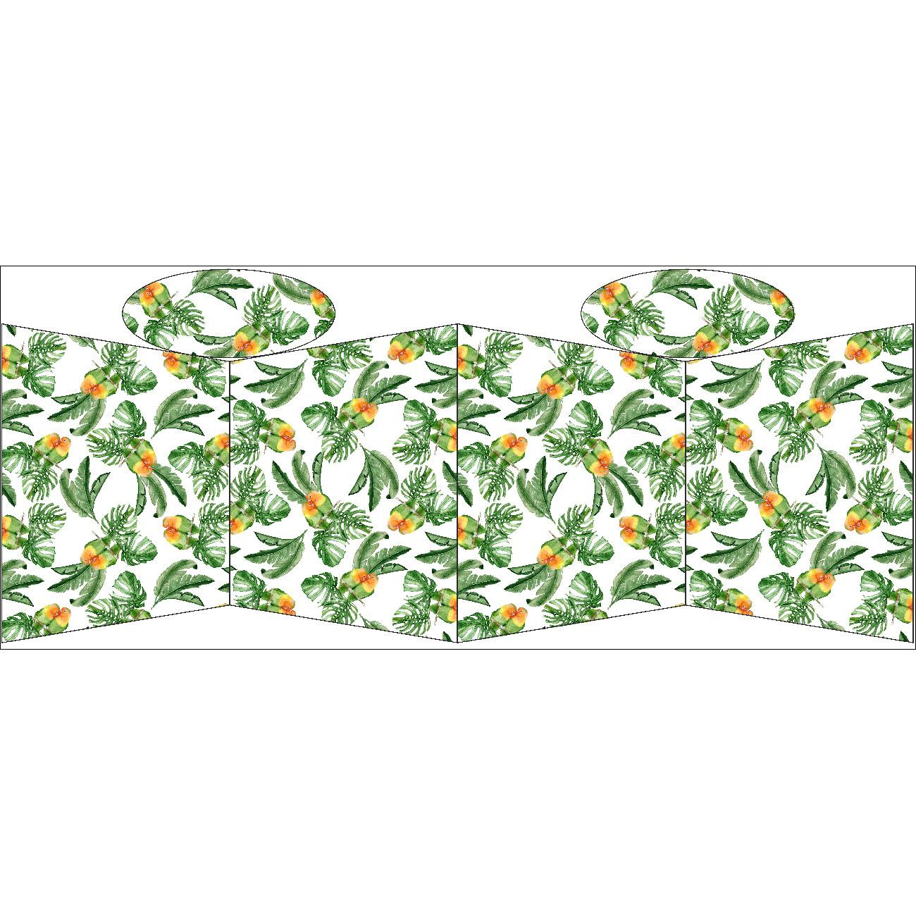 TOTE BAG - LOVEBIRDS (JUNGLE) - sewing set