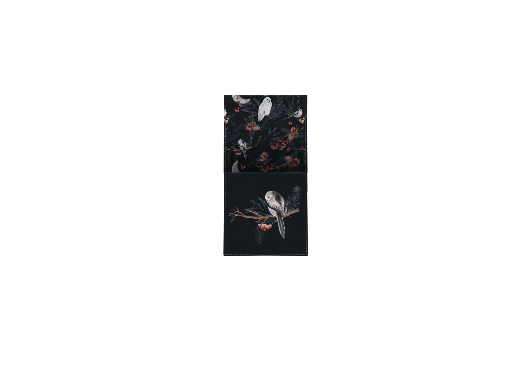 NAPKINS AND RUNNER - WINTER BIRDS pat. 2 (WINTER IN PARK) - sewing set