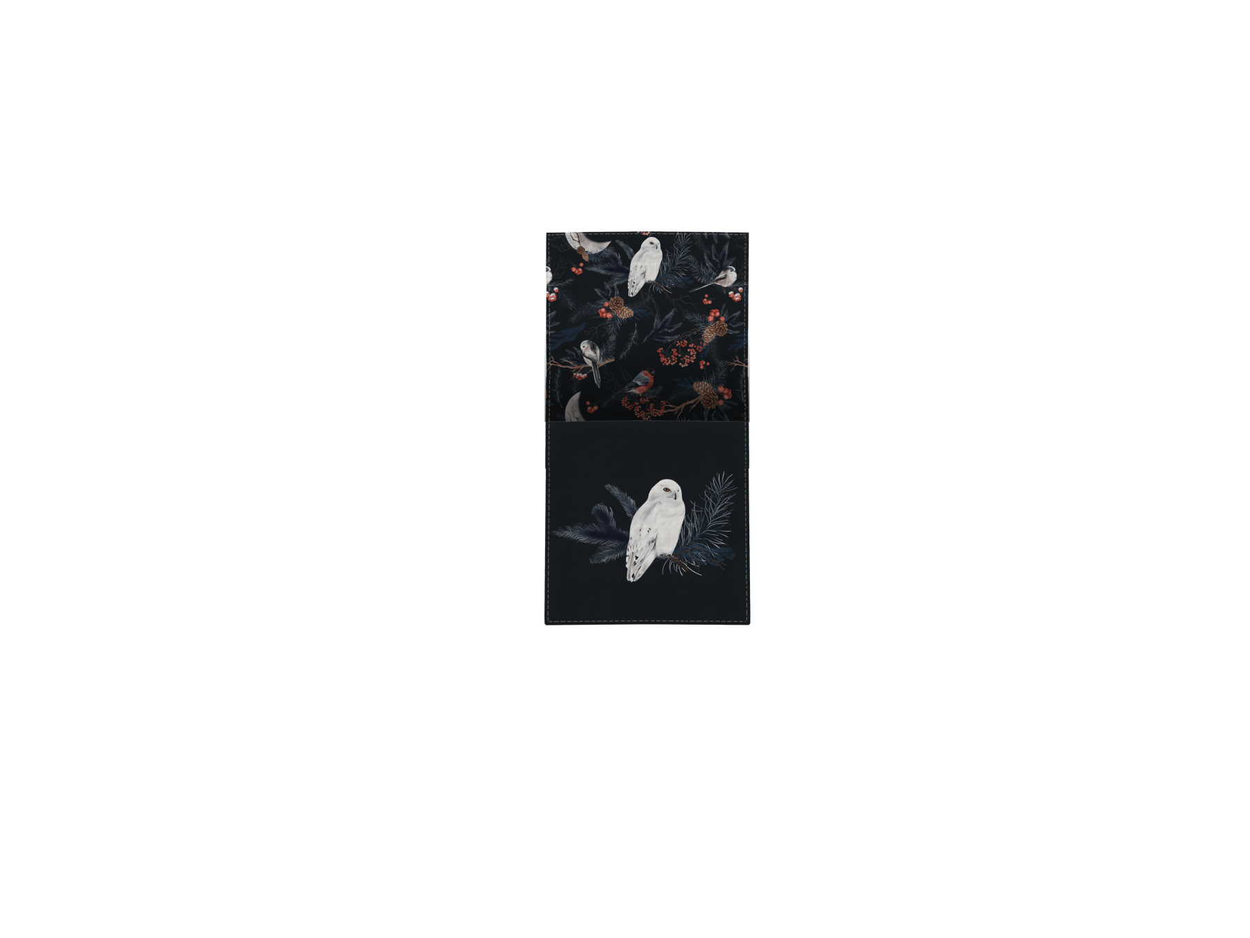 NAPKINS AND RUNNER - WINTER BIRDS pat. 2 (WINTER IN PARK) - sewing set