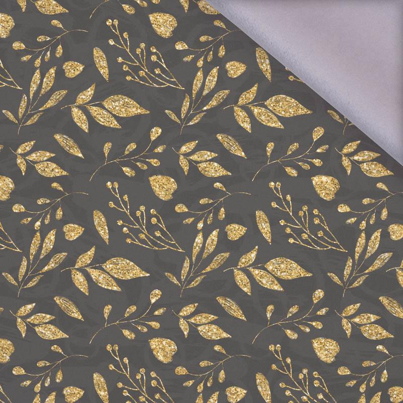 LEAVES pat. 11 (gold) / black - softshell