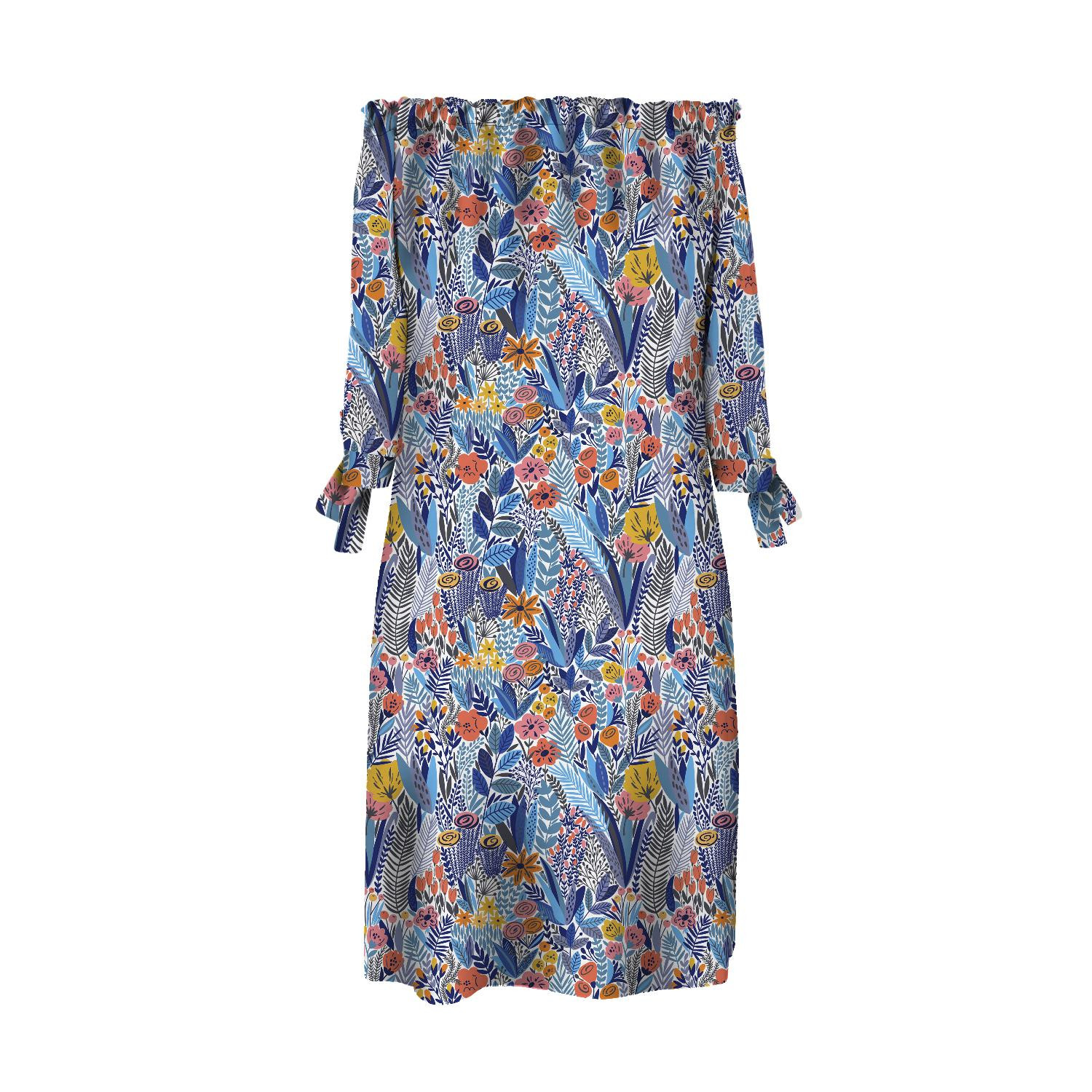DRESS "CARMEN" - COLORFUL MEADOW - sewing set