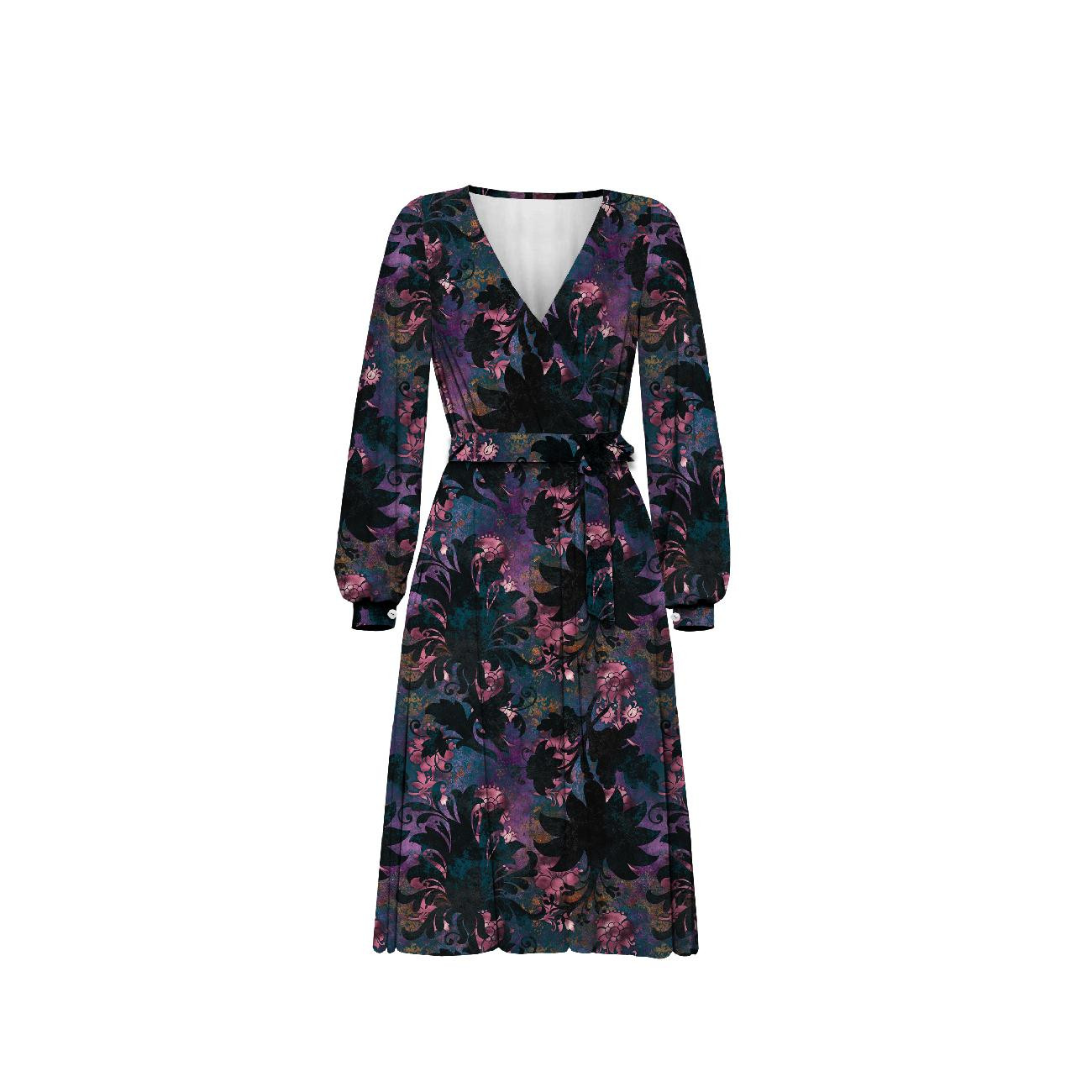 WRAP MIDI DRESS (BIANCA) - FLORAL pat. 7 - sewing set