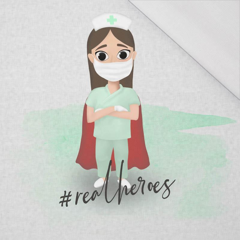 NURSE pat. 2 (REAL HEROES) / acid  - SINGLE JERSEY PANEL 