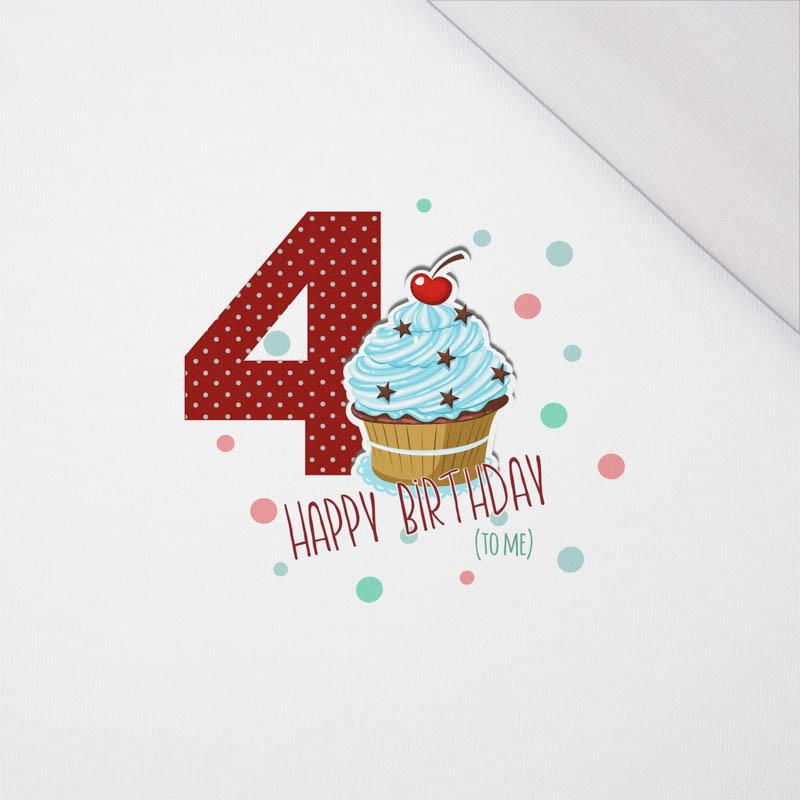 PANDA / MINT size "M" 50x60 cm - white (back) - SINGLE JERSEY PANEL 