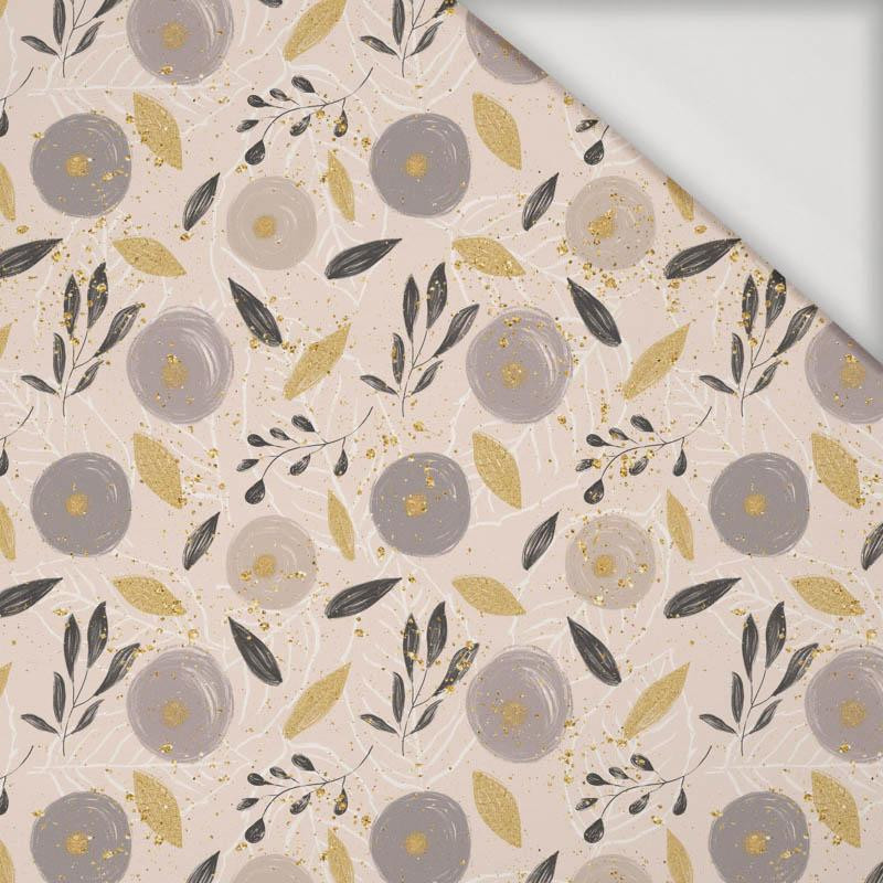 FLOWERS pat. 8 (gold) - Viscose jersey