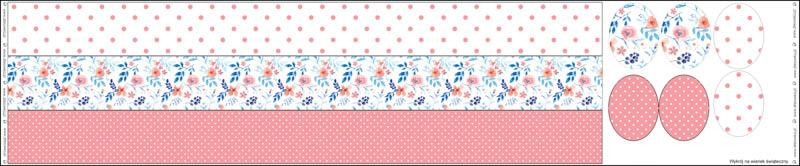 EASTER WREATH - PAINTED PEONIES / white - sewing set