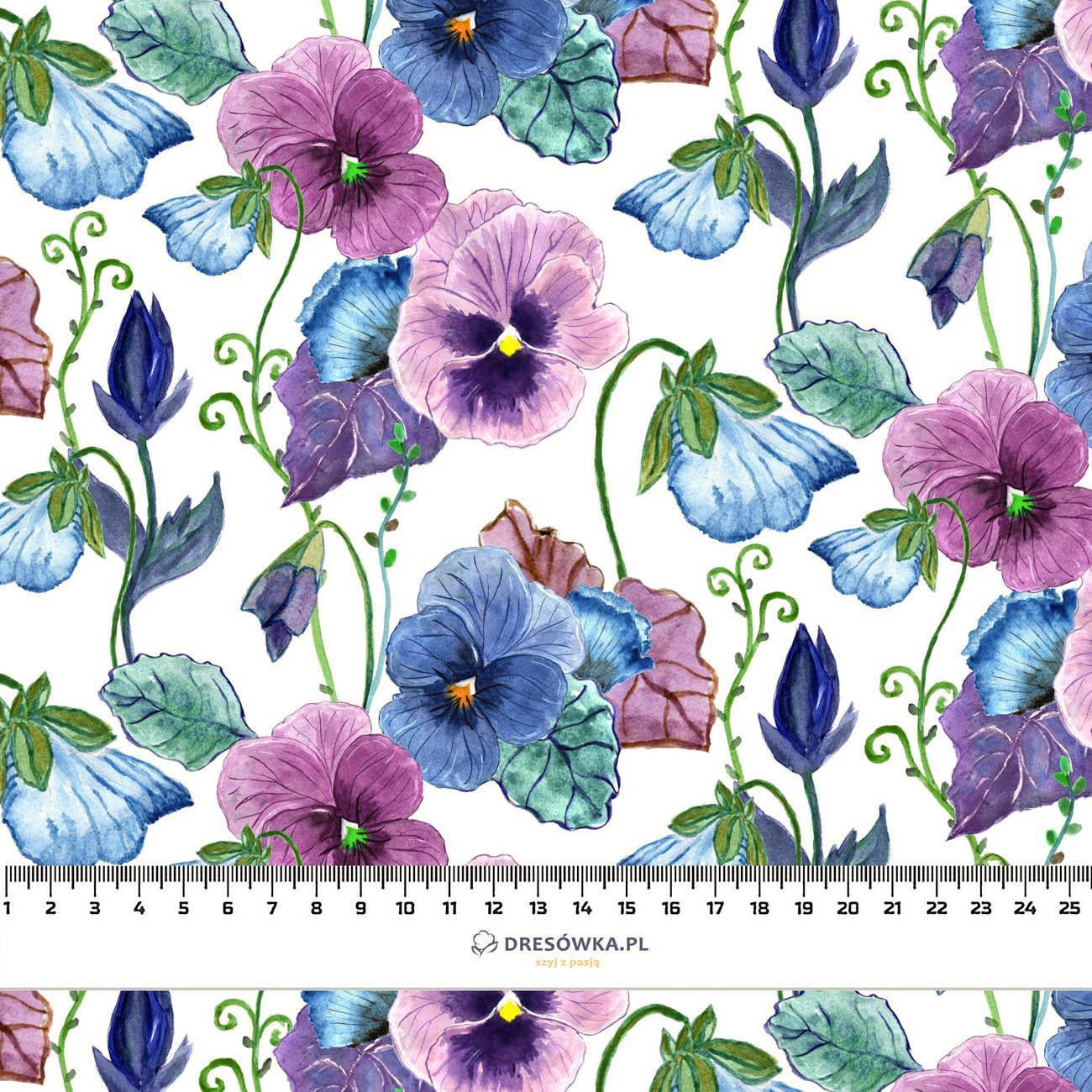 PANSIES (BLOOMING MEADOW) - Linen 100%