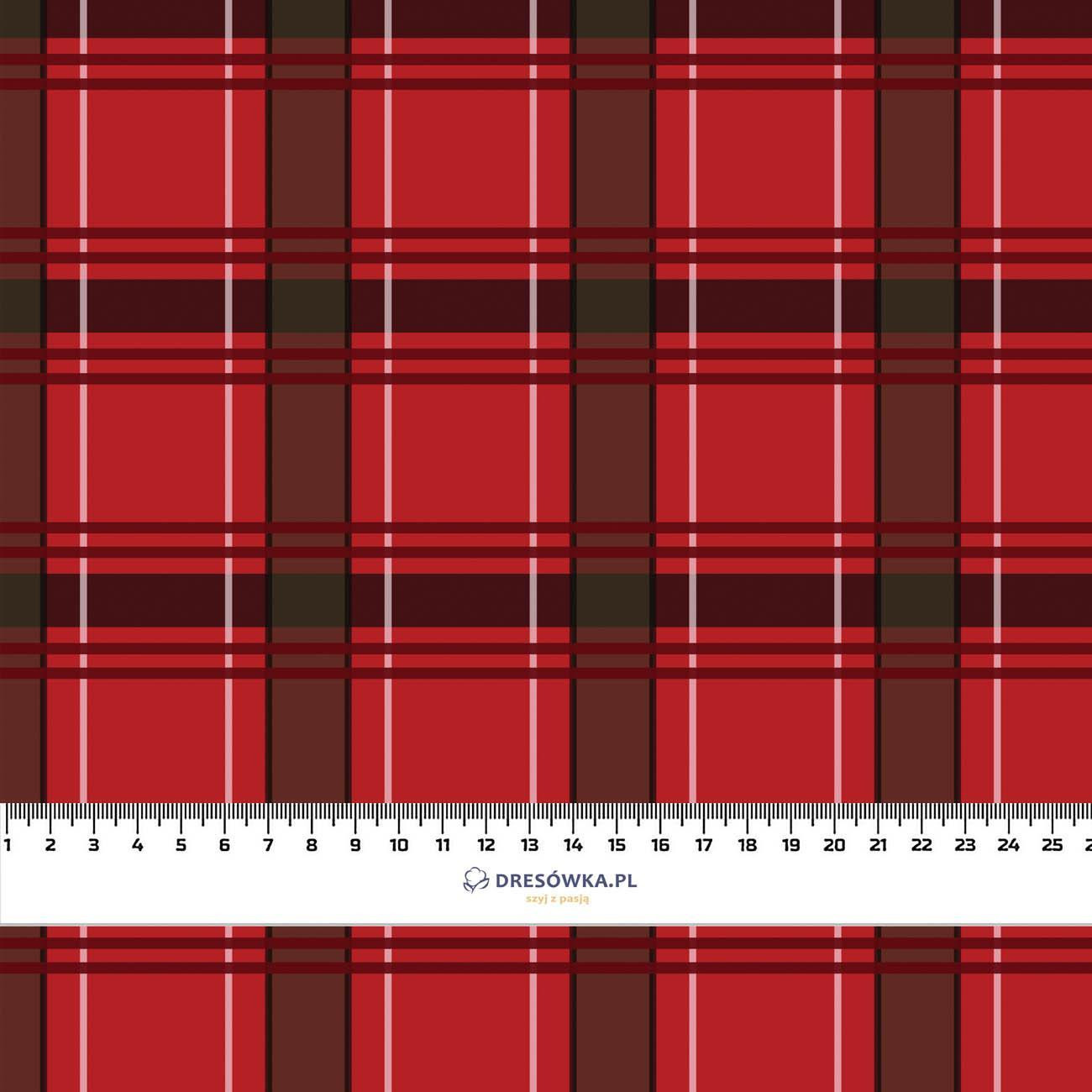 CHECK PAT.5 / red - Cotton woven fabric