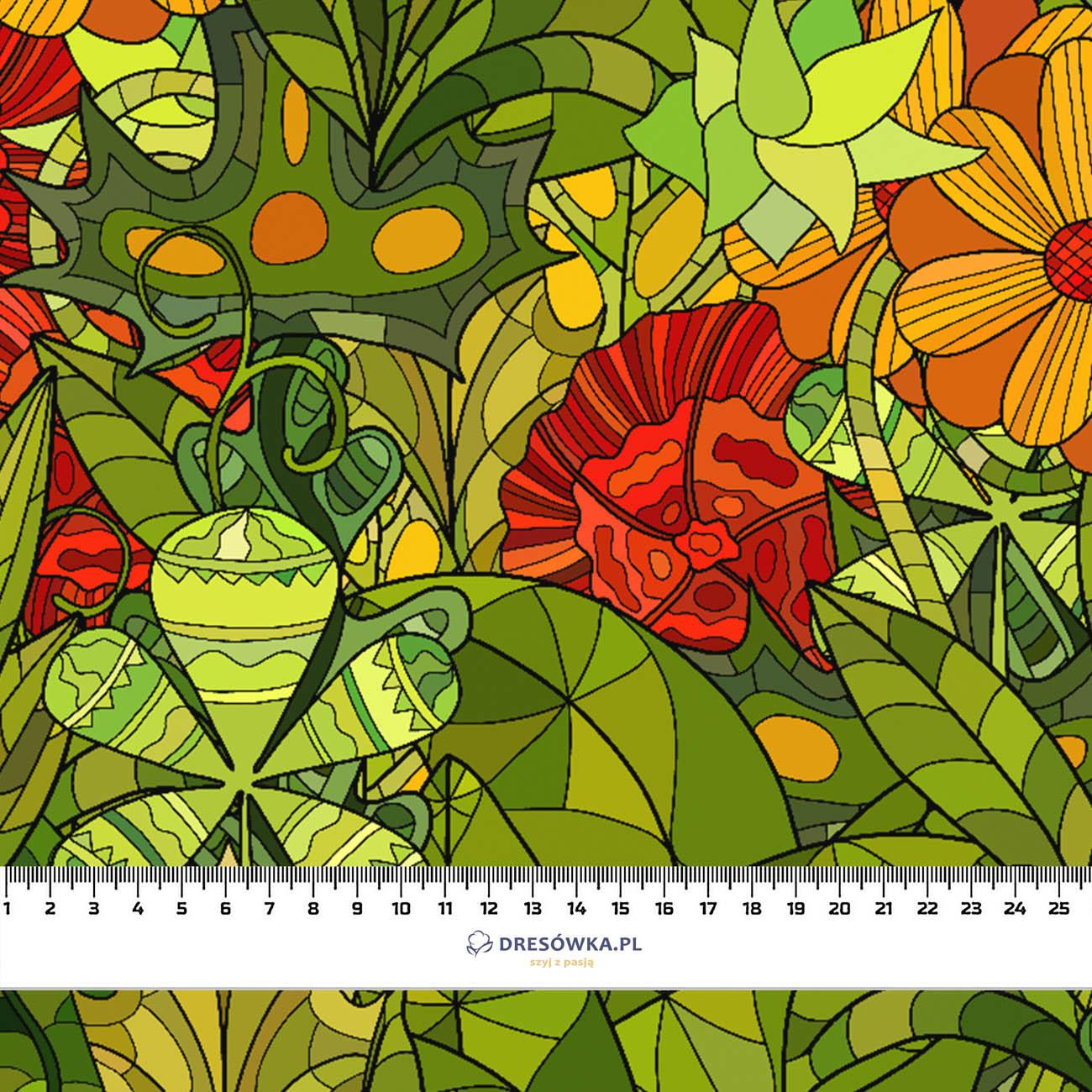 FLOWER JUNGLE - looped knit fabric with elastane ITY