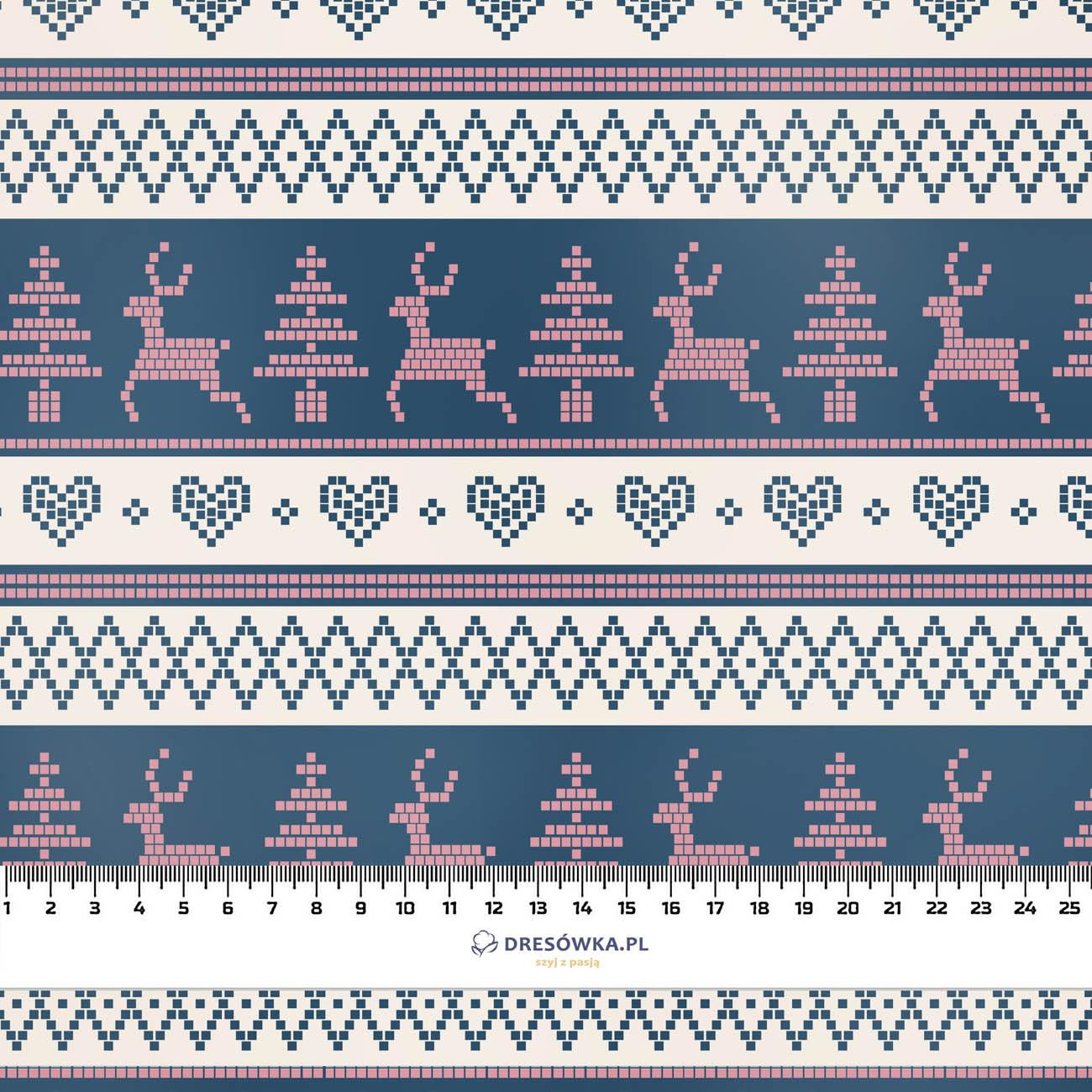 REINDEERS PAT. 3 / dark blue (NORWEGIAN PATTERNS)  - Thermo lycra