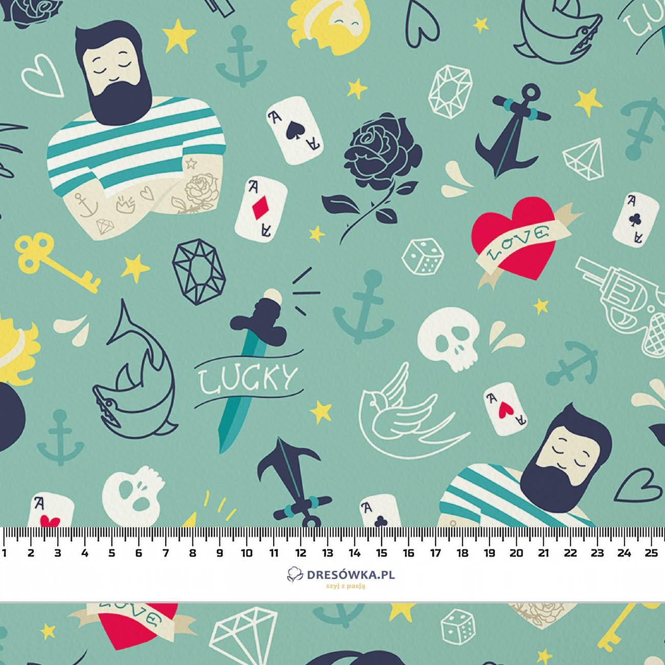 SKATER / blue - Waterproof woven fabric