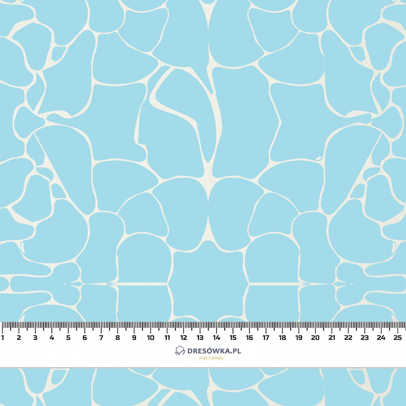 WATER WORLD (BACKGROUND) / aqua - Cotton woven fabric