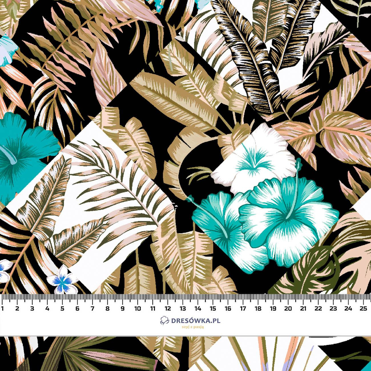 TROPICAL CHECK / golden- single jersey with elastane ITY