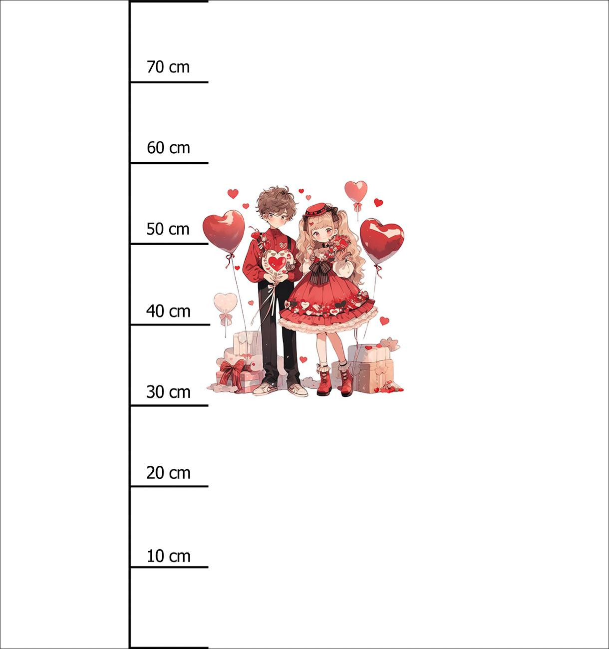 ANIME COUPLE PAT. 1 - panel (75cm x 80cm) Cotton woven fabric