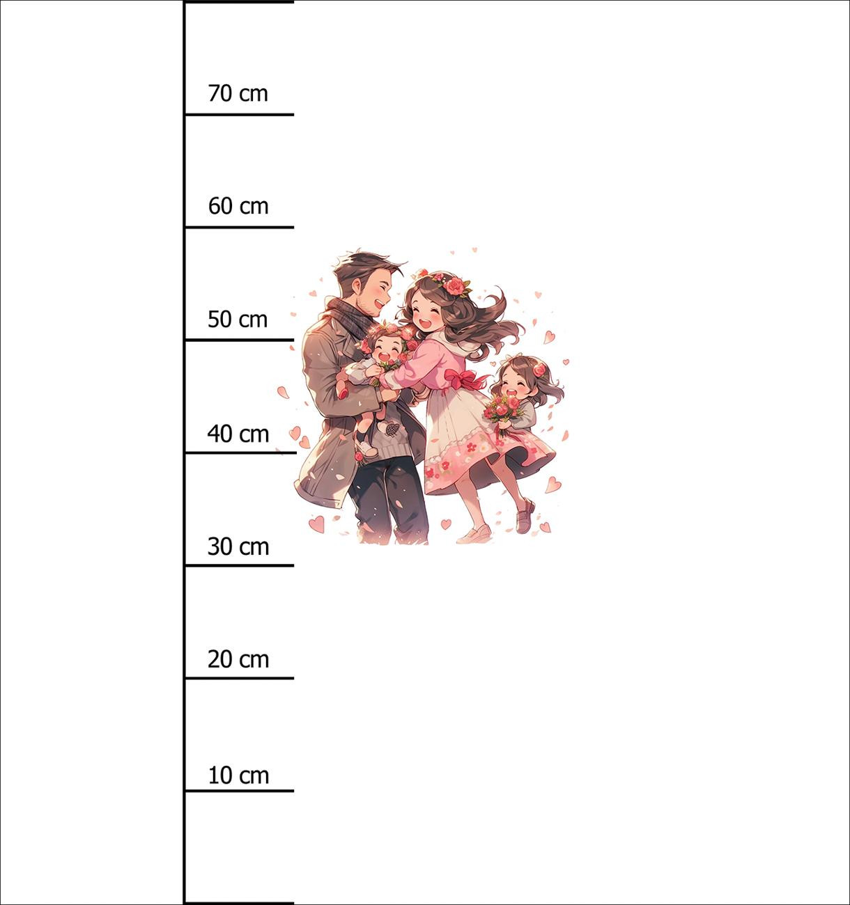 ANIME FAMILY - panel (75cm x 80cm) Cotton woven fabric