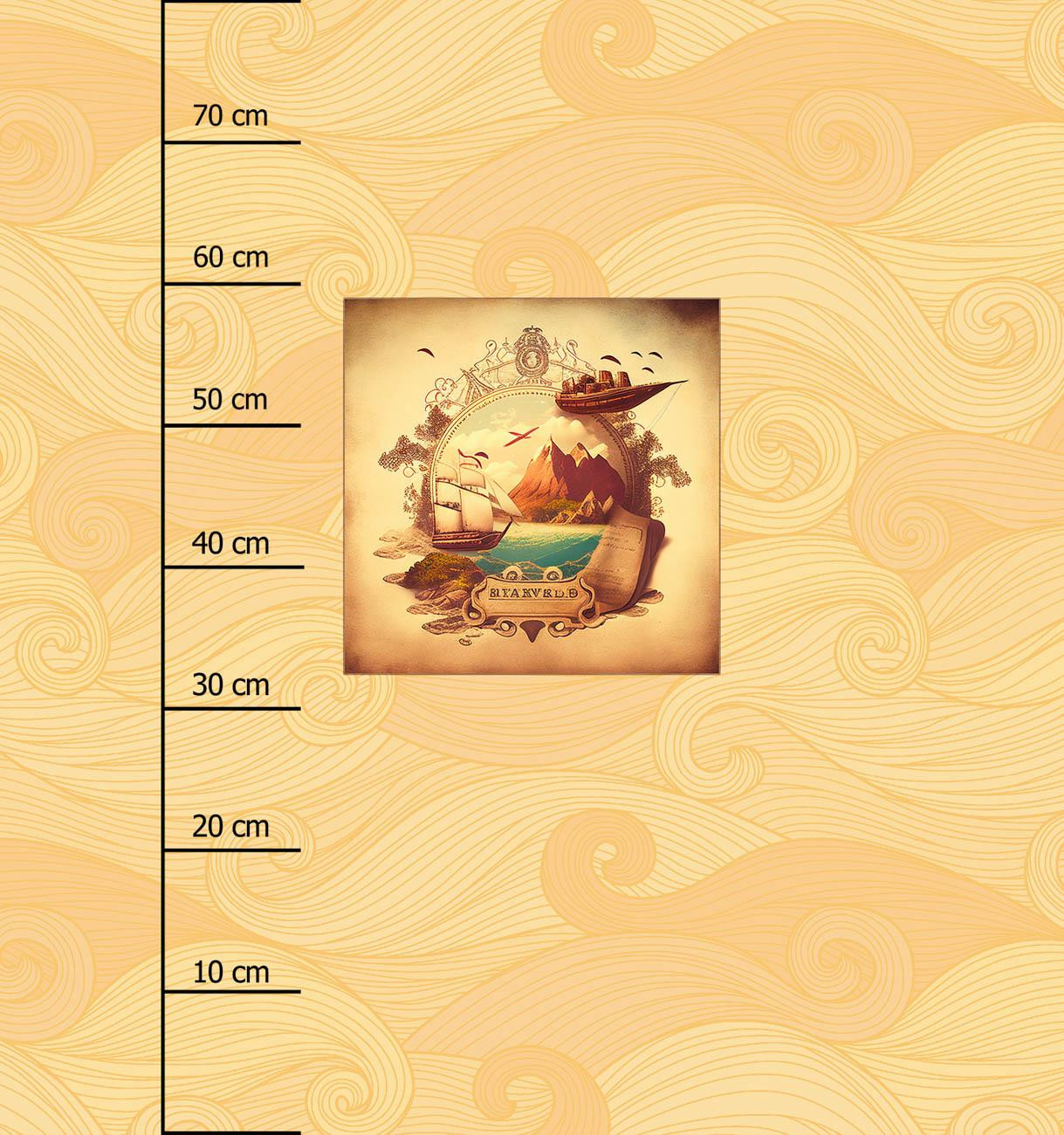 TRAVEL TIME PAT. 11 - panel (75cm x 80cm) Waterproof woven fabric