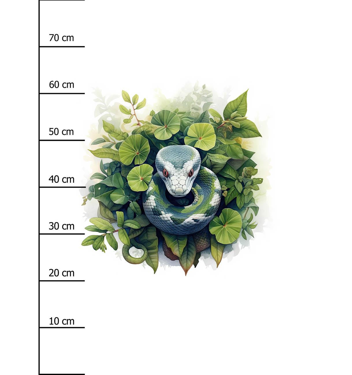 WATERCOLOR SNAKE - panel (75cm x 80cm) brushed knitwear with elastane ITY