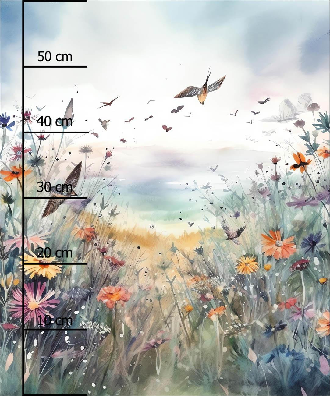 MAGIC MEADOW PAT. 10 - panel (60cm x 50cm) Waterproof woven fabric