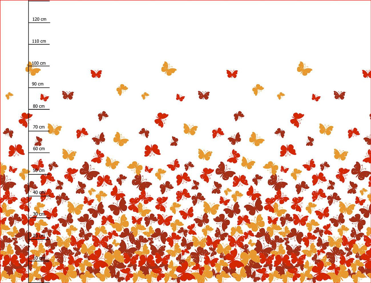 BUTTERFLIES AURORA RED - dress panel 