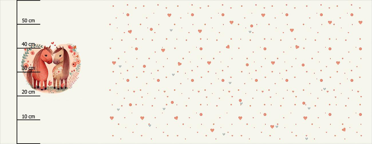 HORSES IN LOVE - SINGLE JERSEY PANORAMIC PANEL (60cm x 155cm)