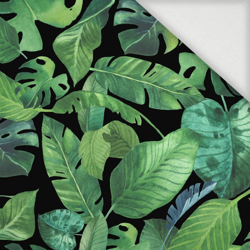 PALM LEAVES pat. 3 / green - Woven Fabric for tablecloths