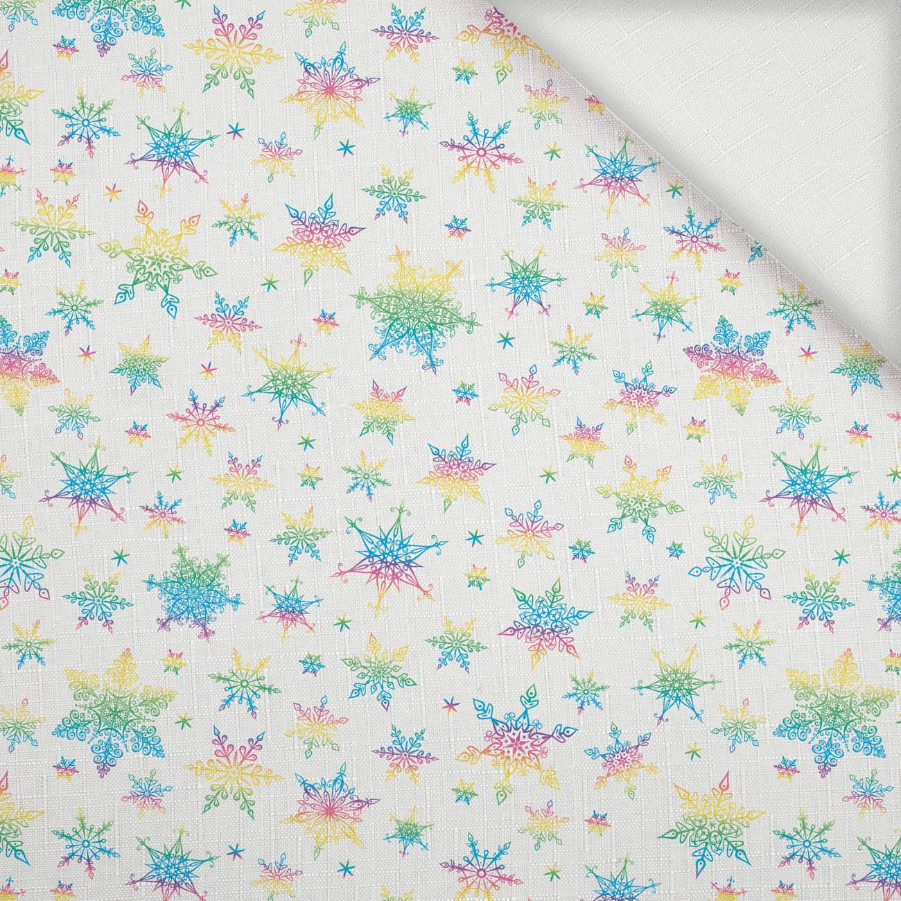 RAINBOW SNOWFLAKES  - Woven Fabric for tablecloths