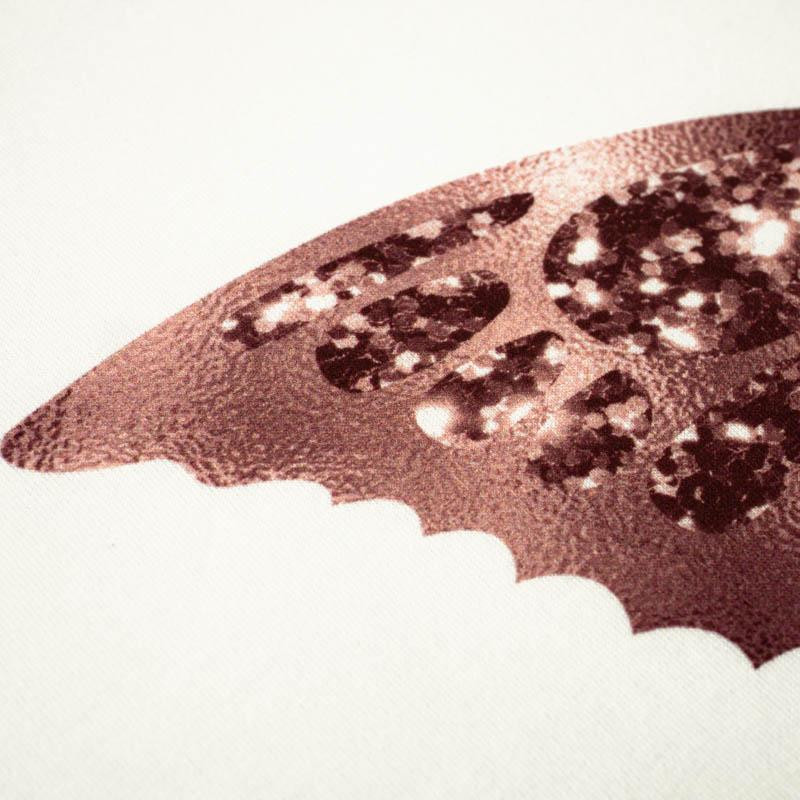 BUTTERFLY pat. 2 (GLITTER BUTTERFLIES) - SINGLE JERSEY PANEL 50cm x 50cm