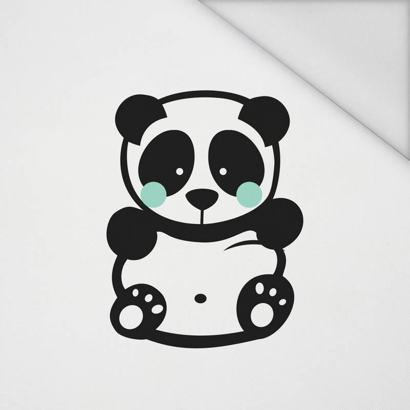 PANDA / MINT size "S" 30x45 cm - white (front) - panel Waterproof woven fabric