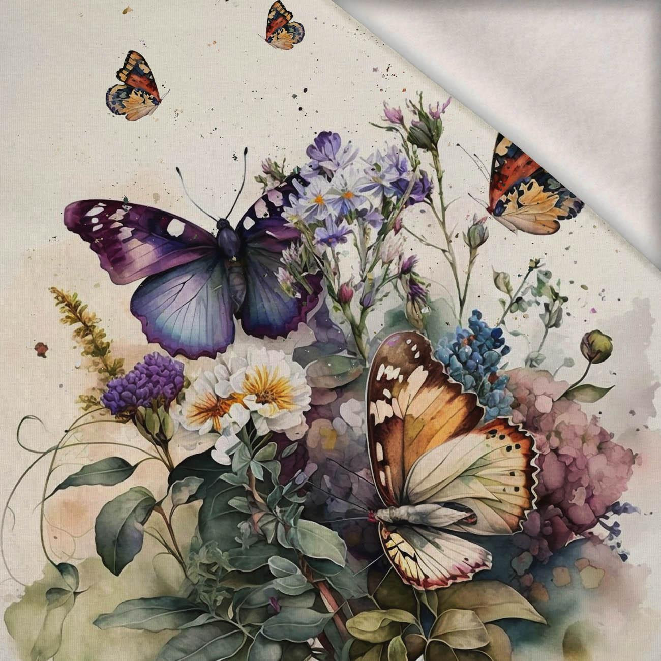 BEAUTIFUL BUTTERFLY PAT. 2 - panel (75cm x 80cm) brushed knitwear with elastane ITY