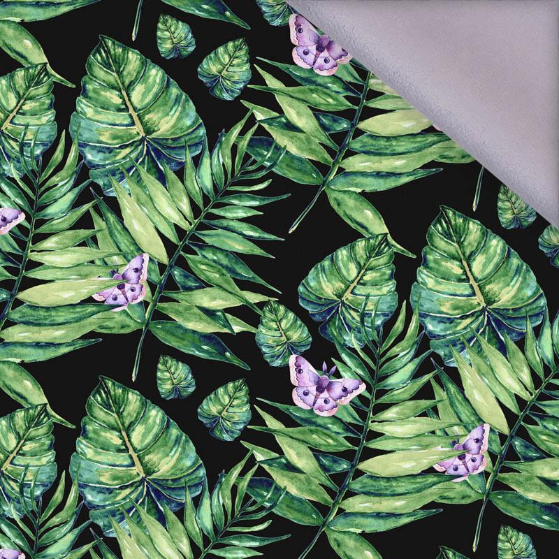 MINI LEAVES AND INSECTS PAT. 4 (TROPICAL NATURE) / black - softshell