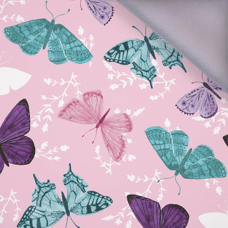 BUTTERFLIES PAT. 5 / pink (PURPLE BUTTERFLIES) - softshell