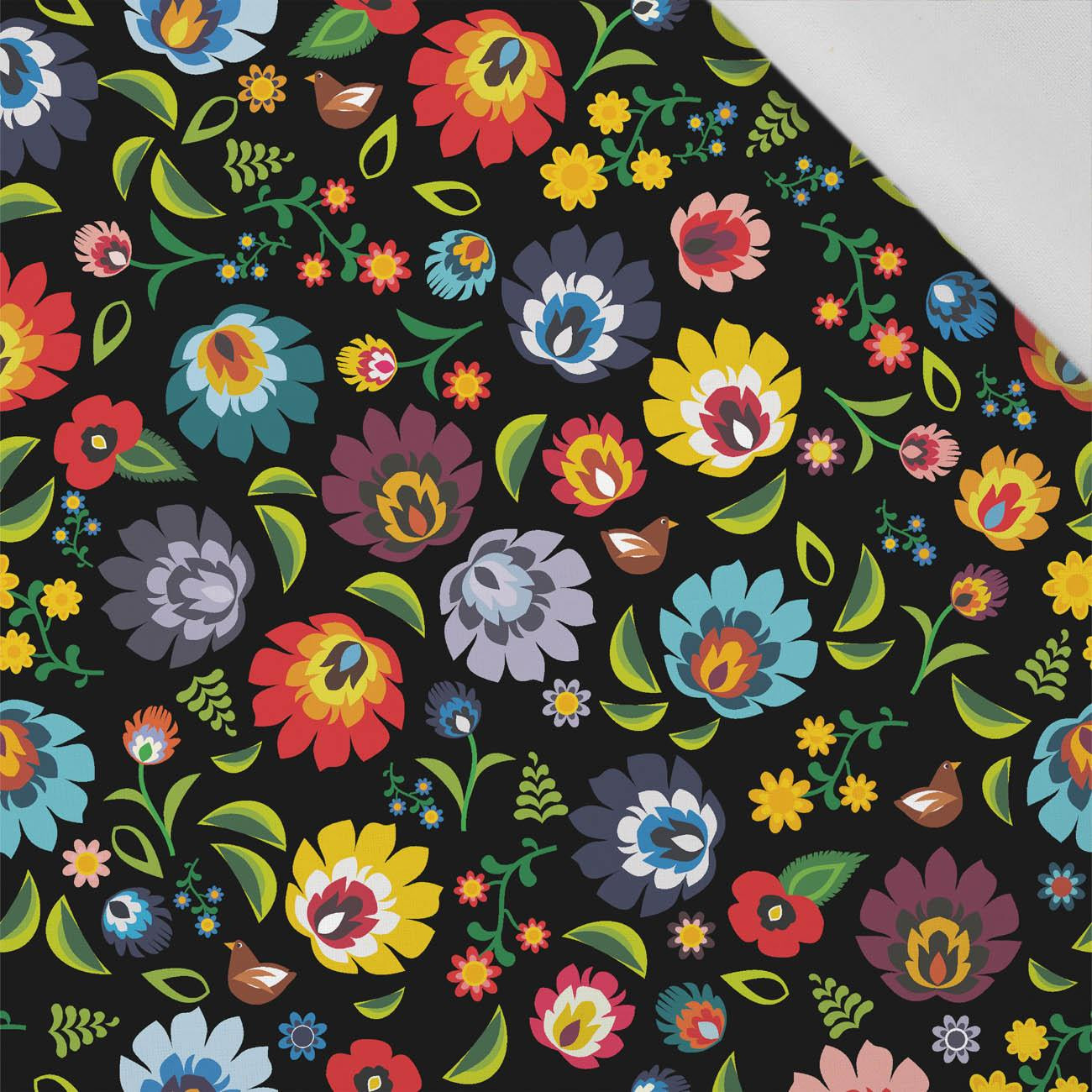 LOWICZ FOLKLORE / black - Cotton woven fabric