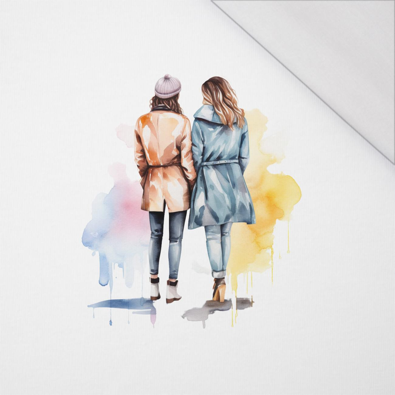 PASTEL FRIENDS - panel (75cm x 80cm) SINGLE JERSEY PANEL