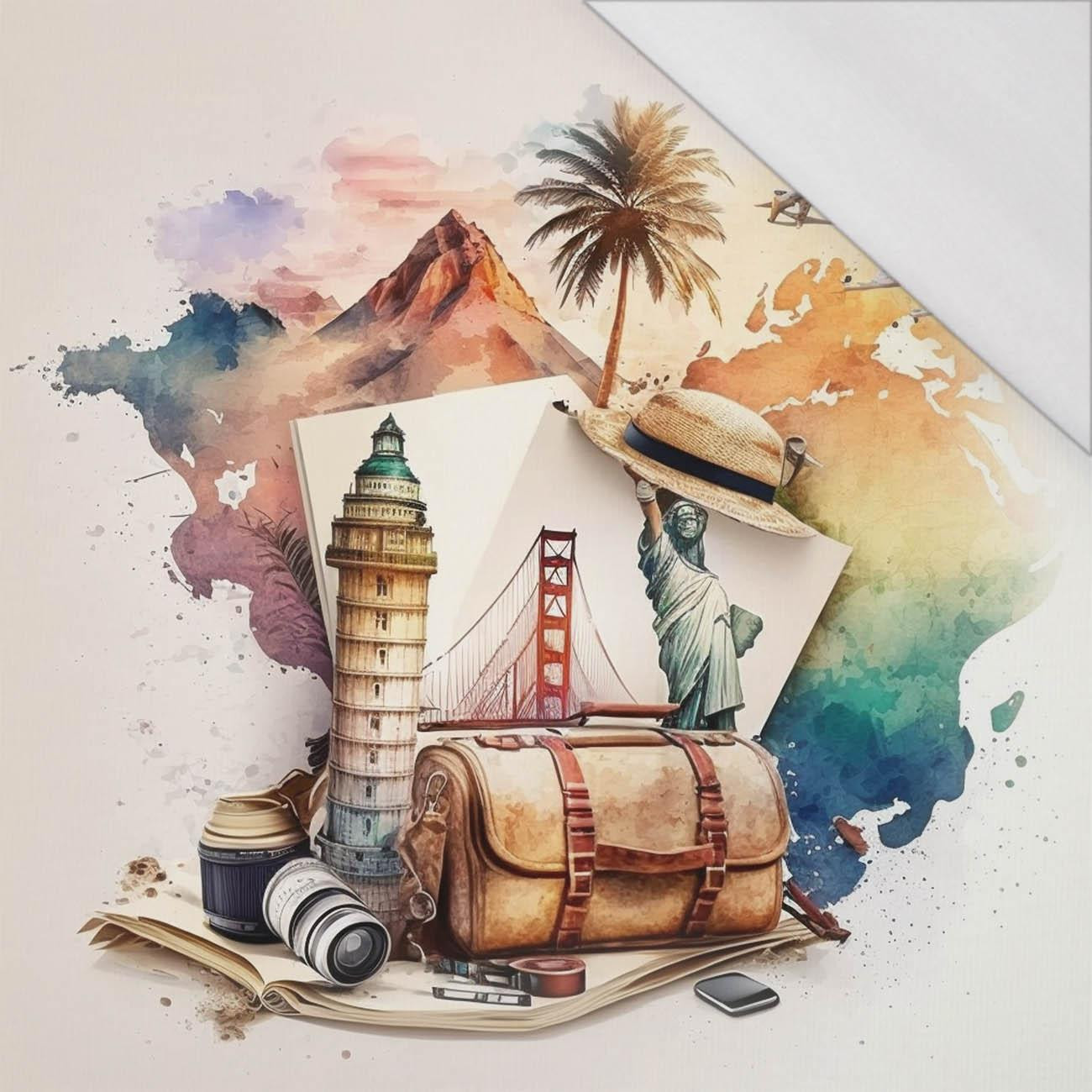 TRAVEL TIME PAT. 3 - panel (75cm x 80cm) SINGLE JERSEY PANEL