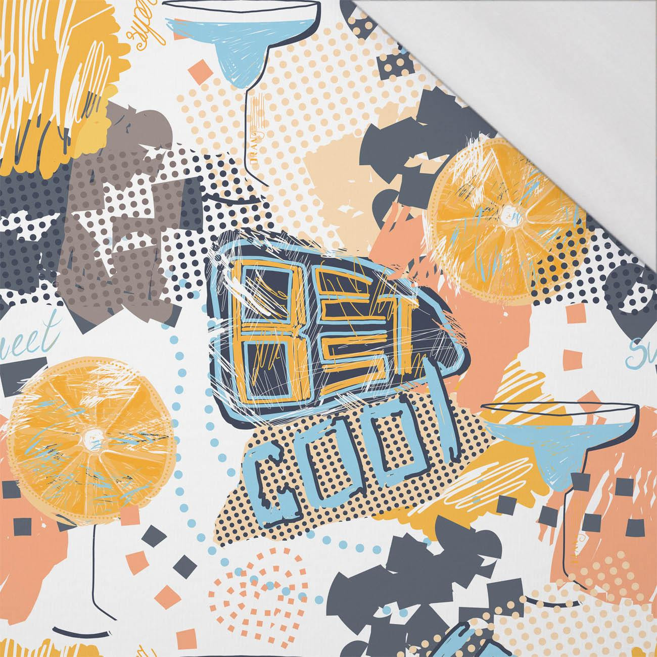 GRAFFITI ORANGES / white - single jersey with elastane 