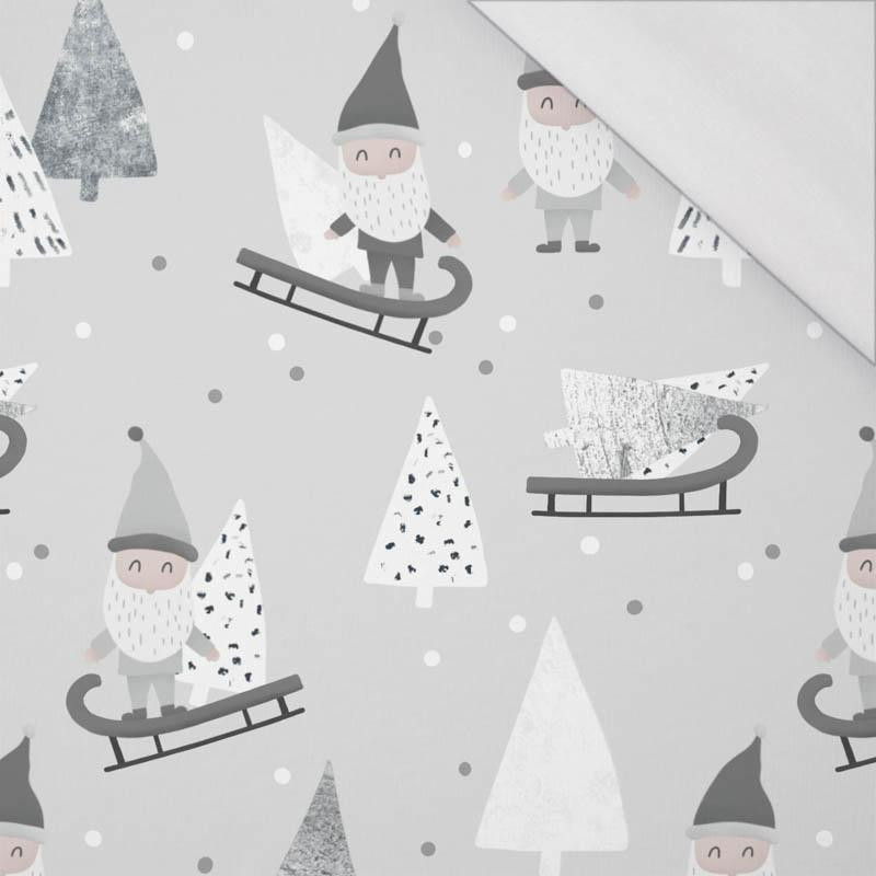 SLEDDING DWARFS (FOREST DWARFS) / GREY - single jersey with elastane 
