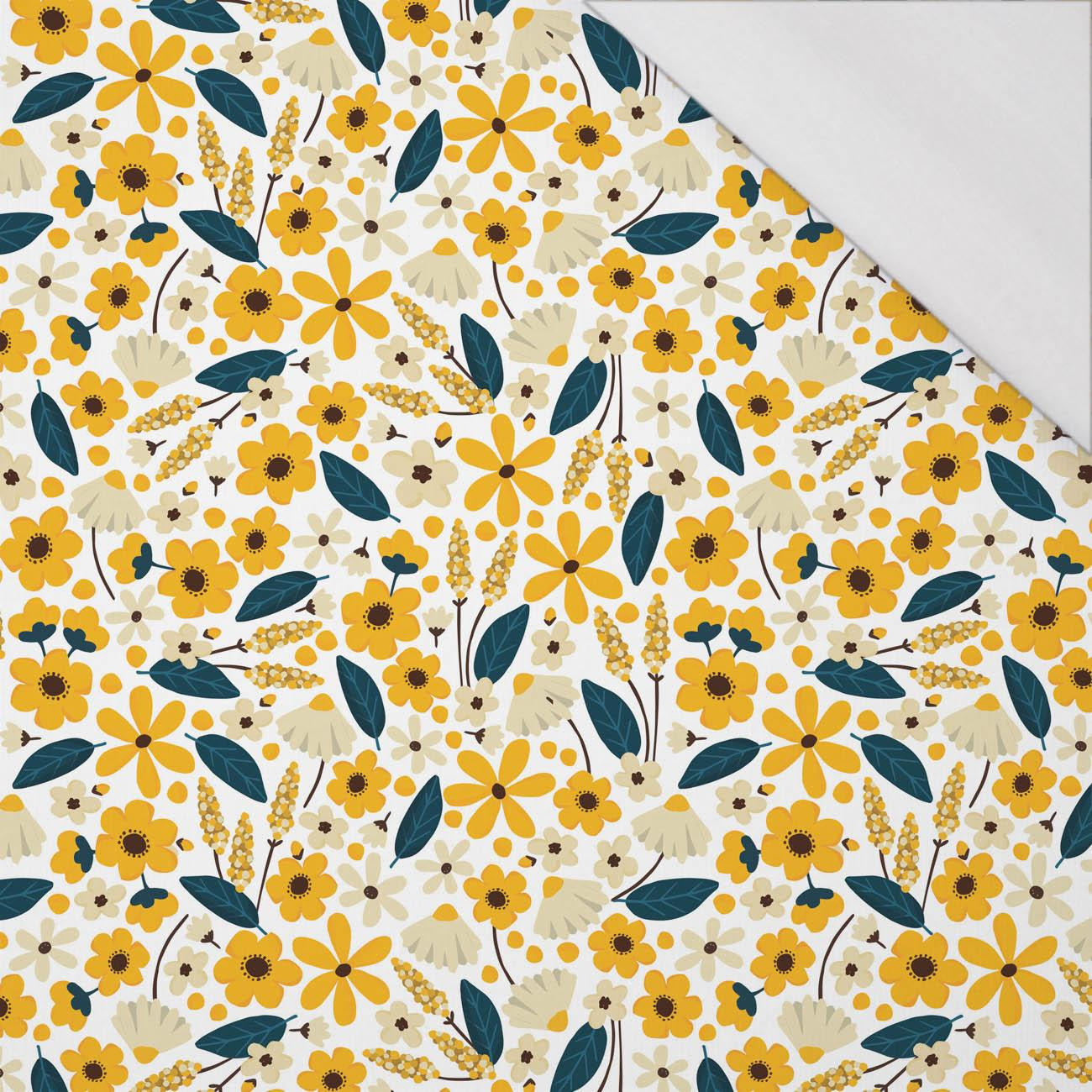 SMALL FLOWERS pat. 2 / white - single jersey with elastane 