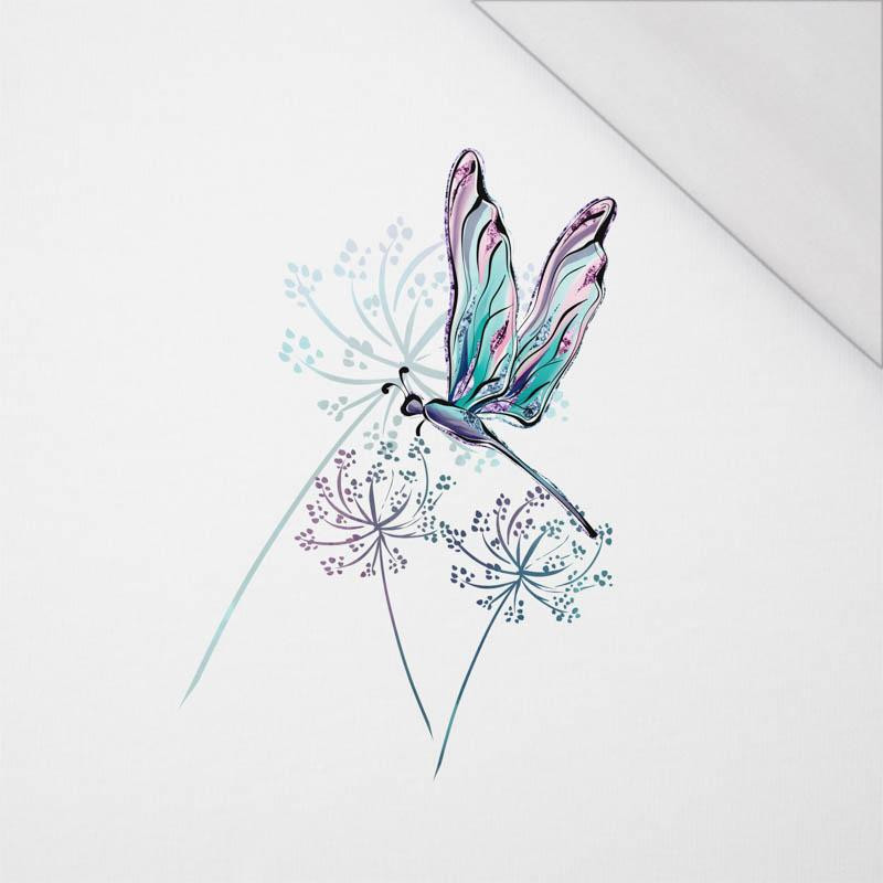 DRAGONFLY AND DANDELIONS (DRAGONFLIES AND DANDELIONS) - SINGLE JERSEY PANORAMIC PANEL (60cm x 155cm)