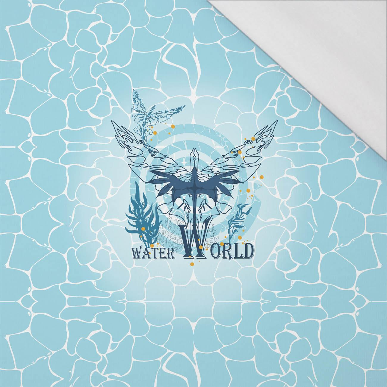 WATER WORLD  / aqua - PANEL (60cm x 50cm) SINGLE JERSEY