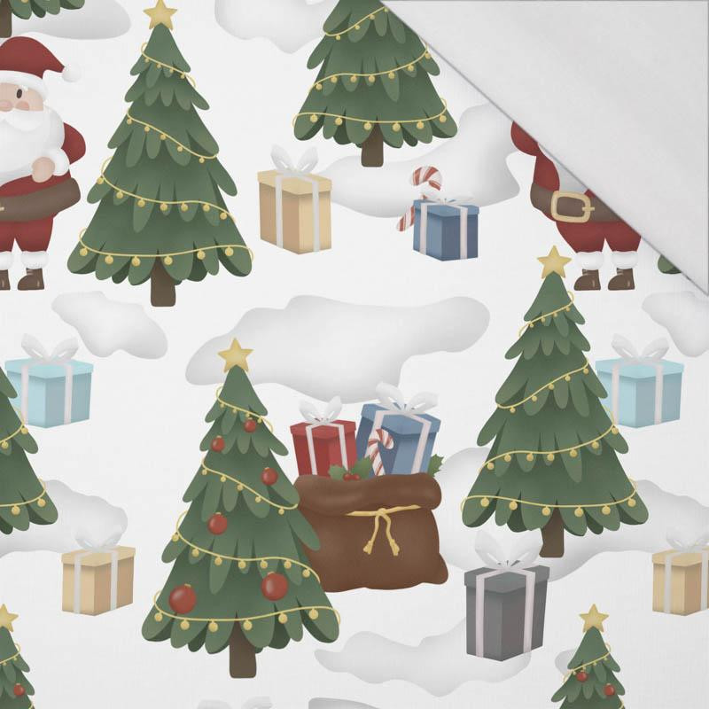 SANTAS WITH A BAGS OF PRESENTS (IN THE SANTA CLAUS FOREST) - single jersey with elastane 