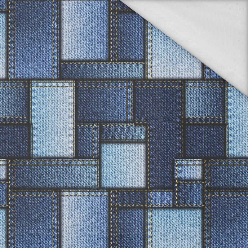 FOLK ROOSTERS / black - Waterproof woven fabric