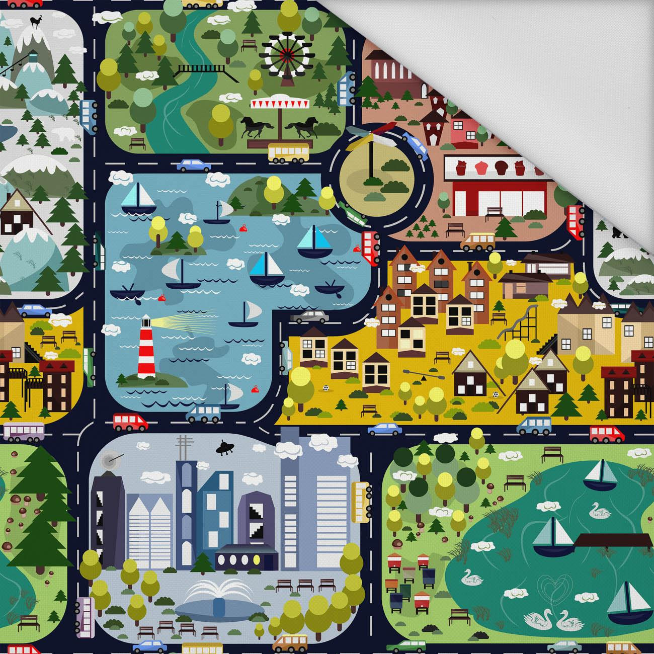 Streets / roundabouts - Waterproof woven fabric