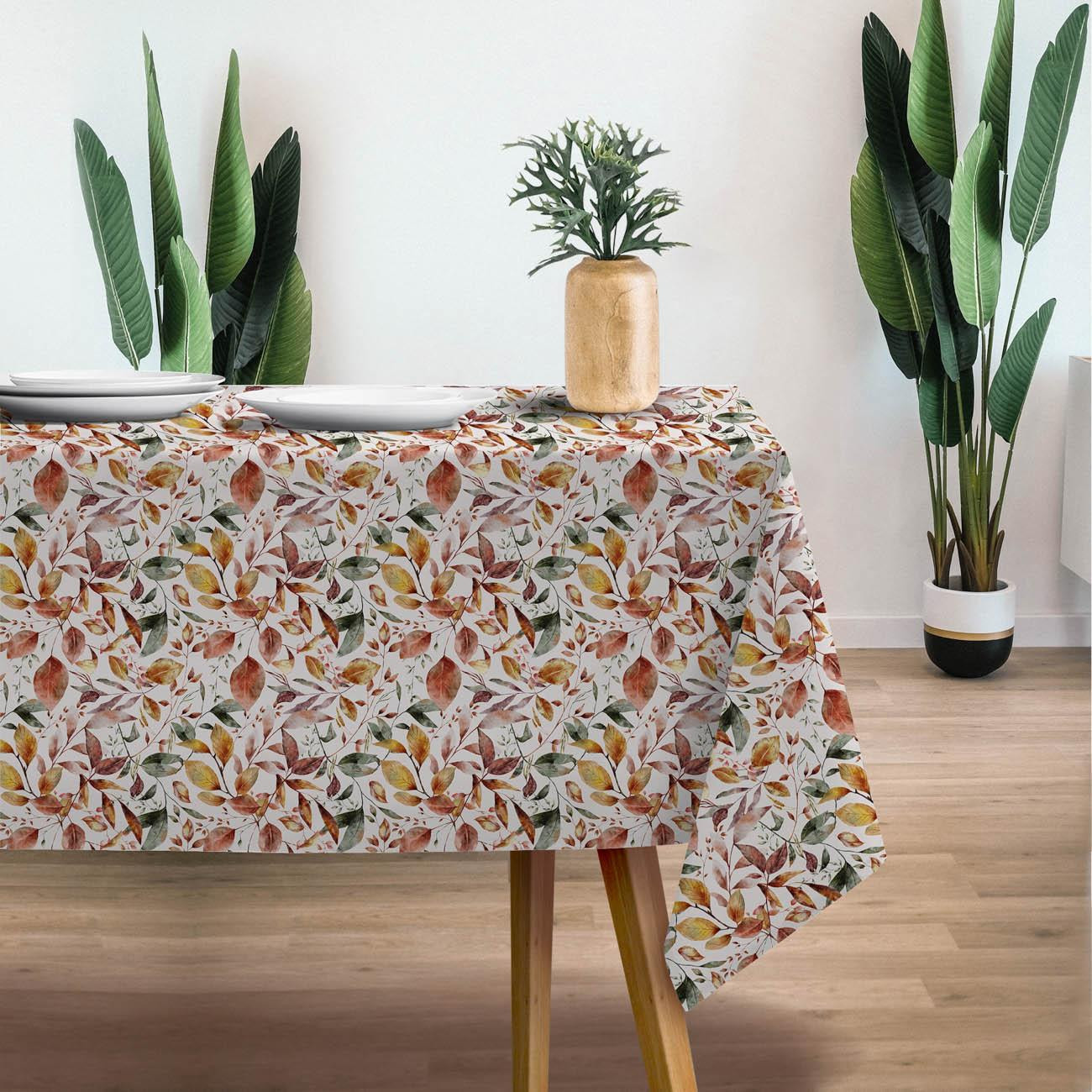 AUTUMN LEAVES PAT. 2 (COLORFUL AUTUMN) - Woven Fabric for tablecloths