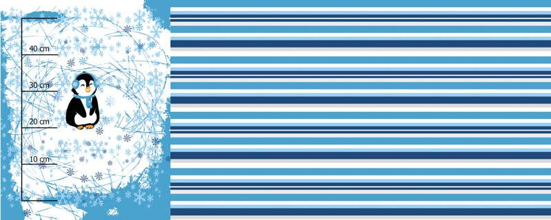 PENGUIN 2.0 / turquoise - SINGLE JERSEY PANORAMIC PANEL 