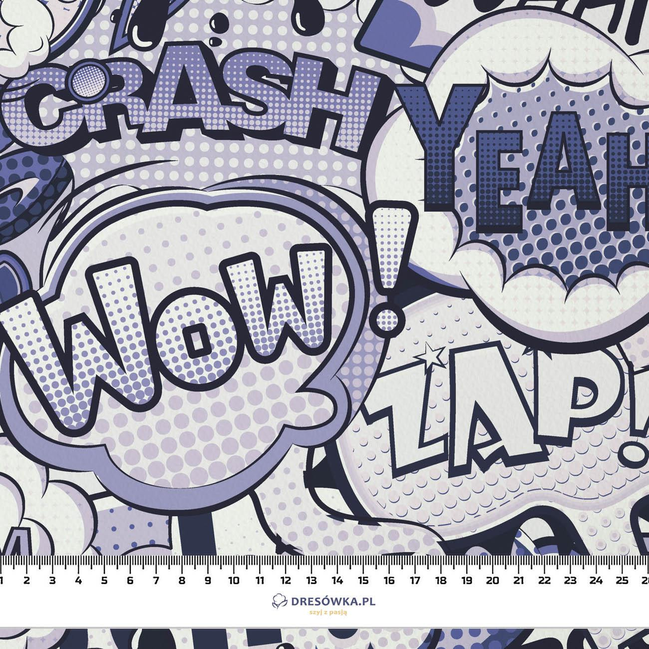 COMIC BOOK (Very Peri) - Woven Fabric for tablecloths