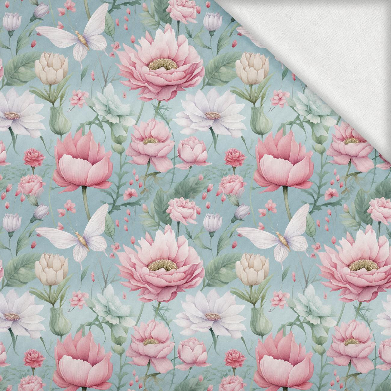 FAIRY WORLD wz.11 (FLOWERS) - looped knit fabric