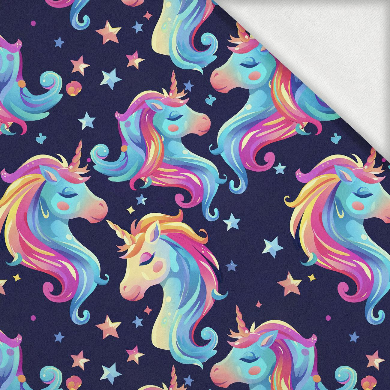 FAIRY WORLD wz.1 (UNICORN) - looped knit fabric with elastane ITY