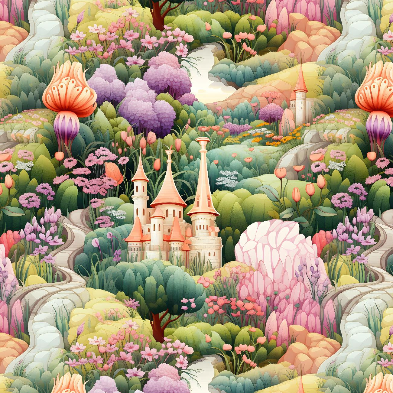 FAIRY WORLD wz.3 (GARDEN) - single jersey 